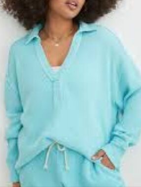 Aerie Lumber Jane Waffle Polo